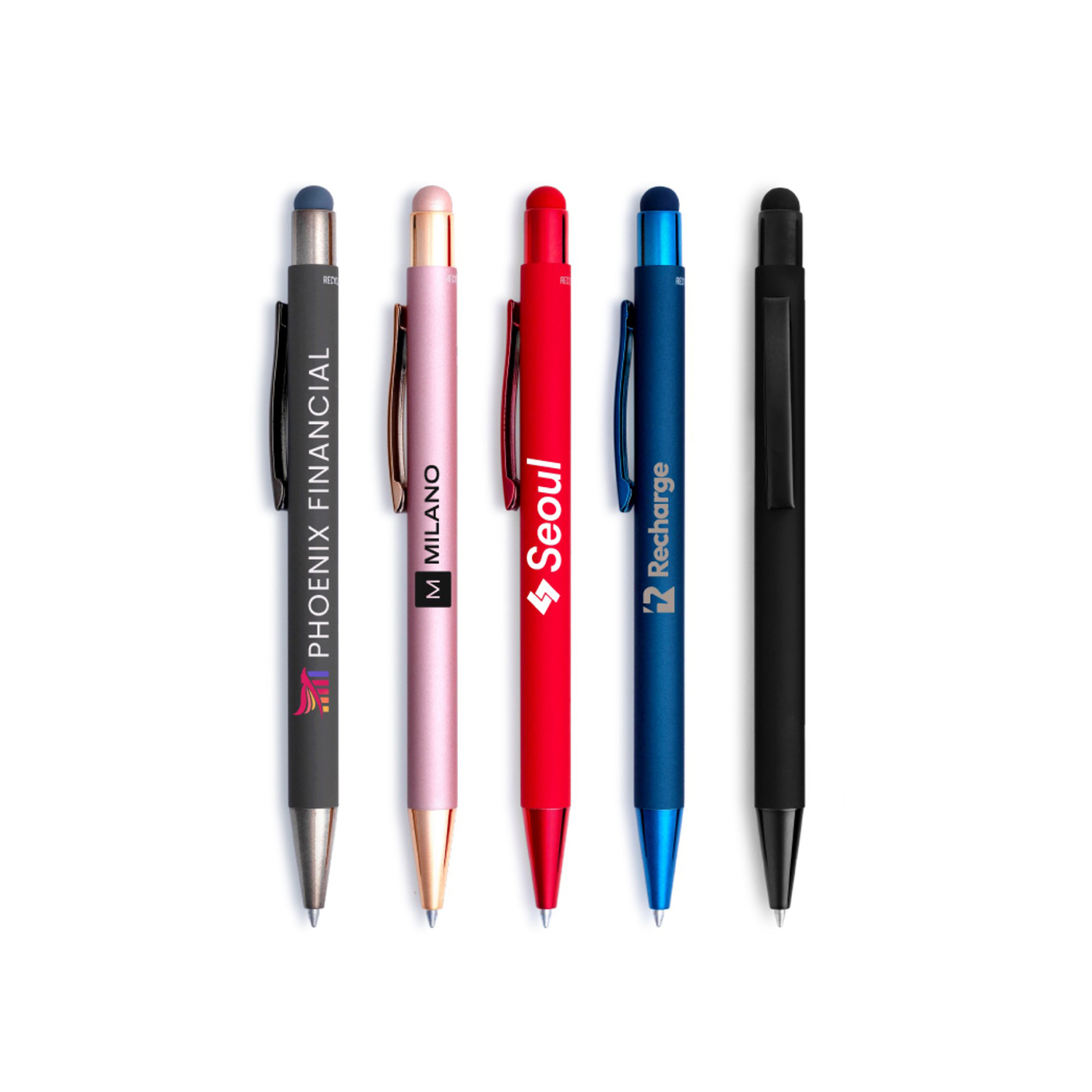 Fleetwood Stylus Satin Soft Touch Gel Click Pen (Recycled Aluminum) 15