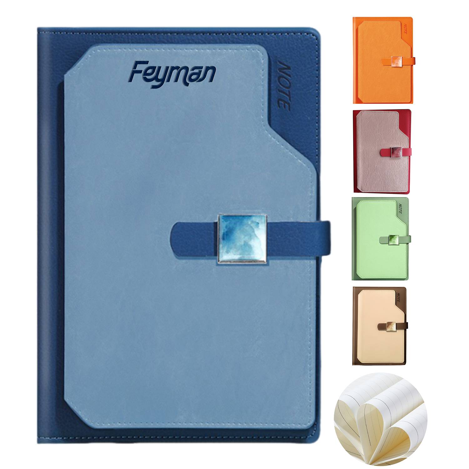 A5 Thick Notebook w/ Buckle Closure 2
