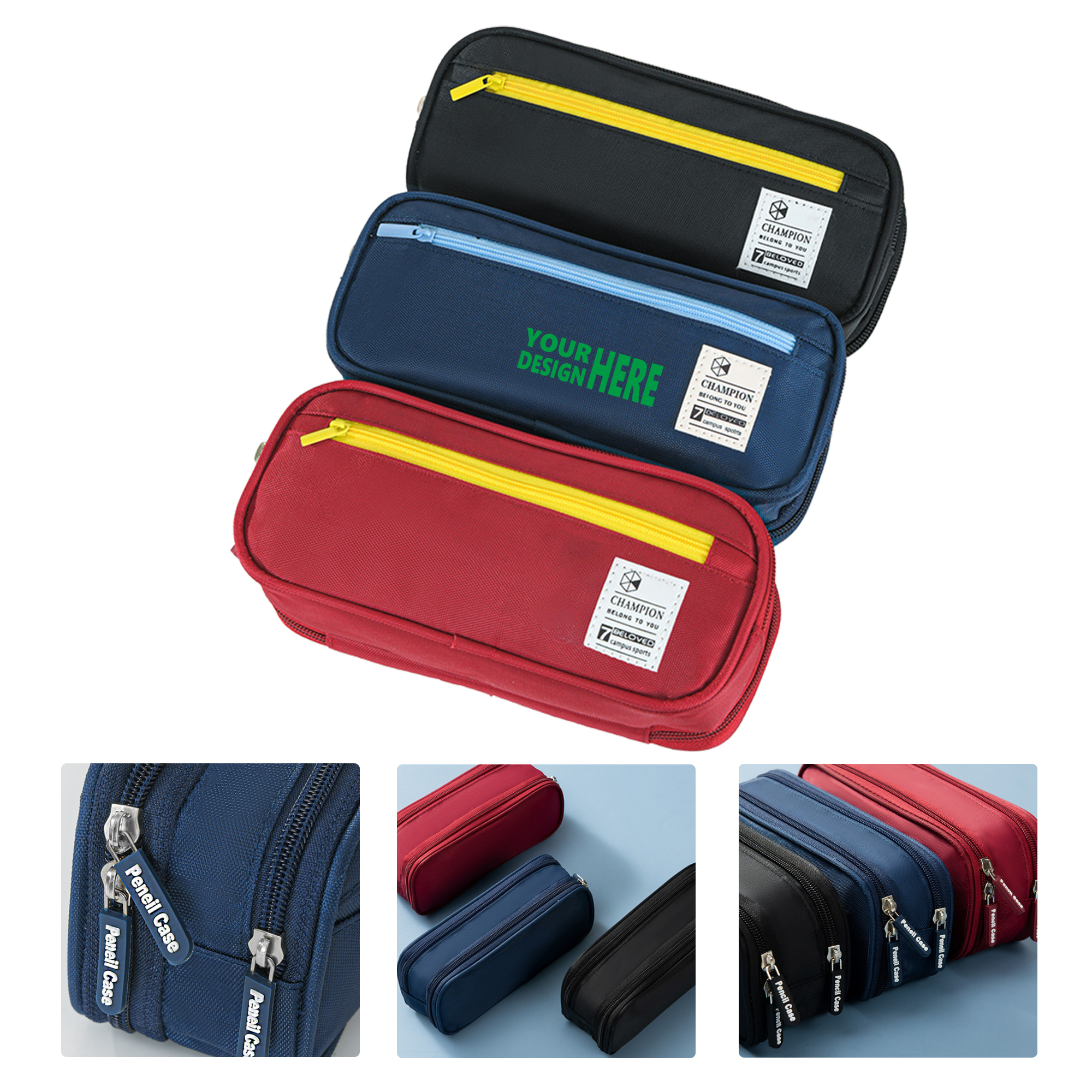 MOQ 50 Large Capacity Student Pencil Case for School Supplies 2