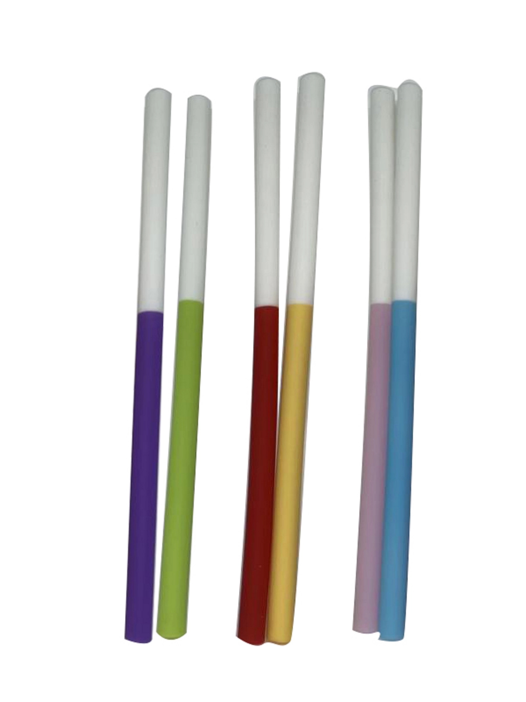 Reusable Duotone Straight Silicone Straw 3