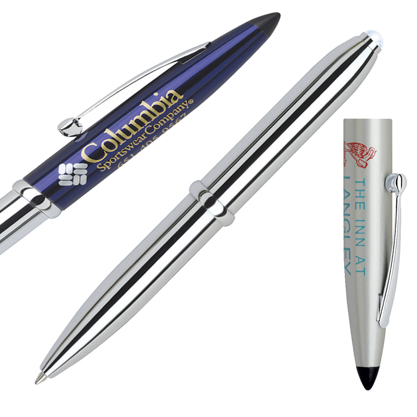 Cap-on/off mechanism ball pen with metallic cap and PDA stylus 4