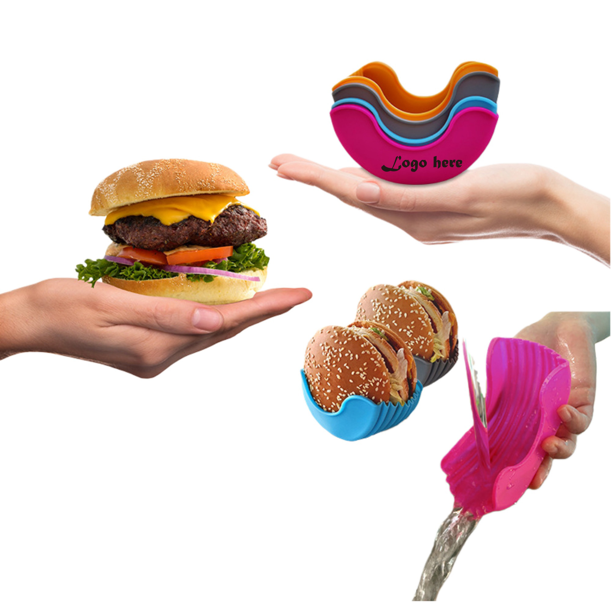 Food Grade Silicone Burger Holder 2