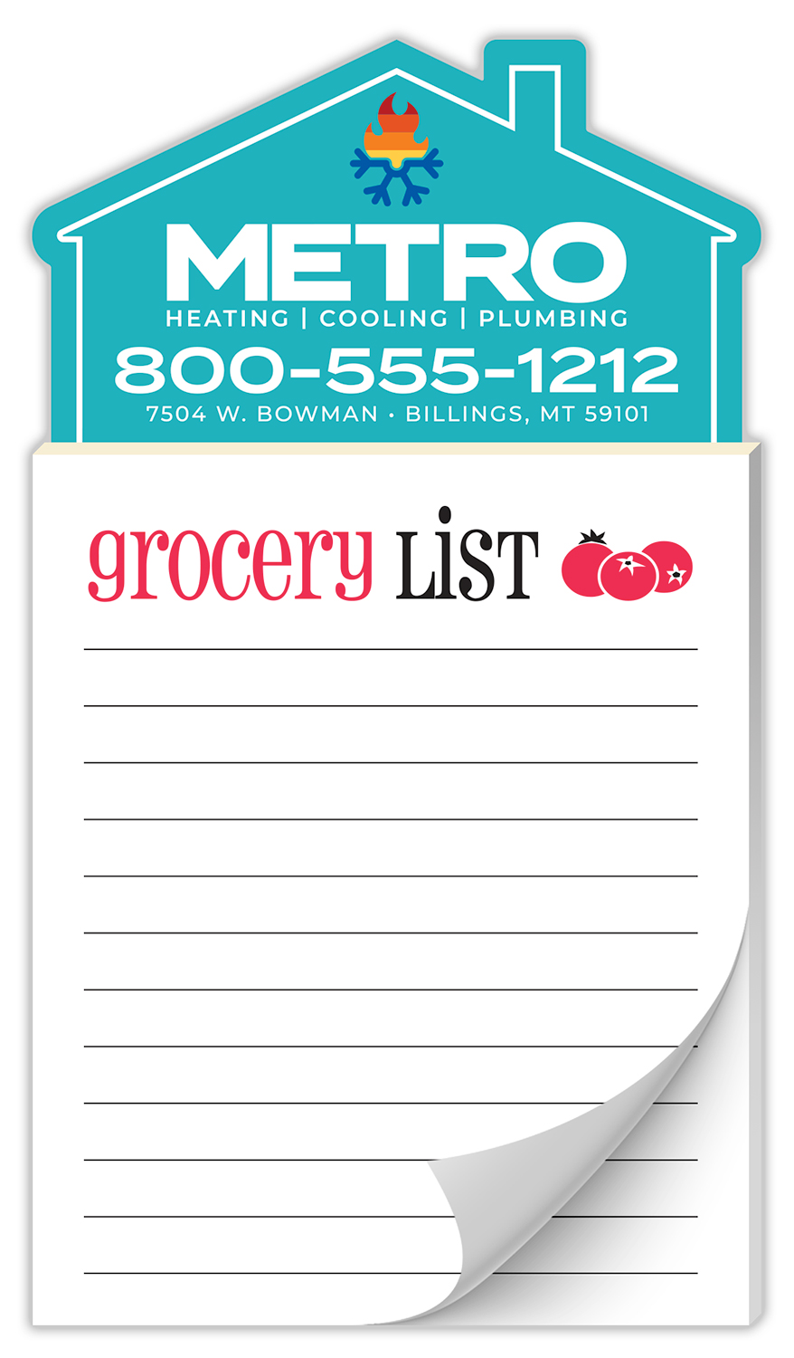 Magna-Pad House Shape Magnet - Stock Grocery List (50 Sheet) 1