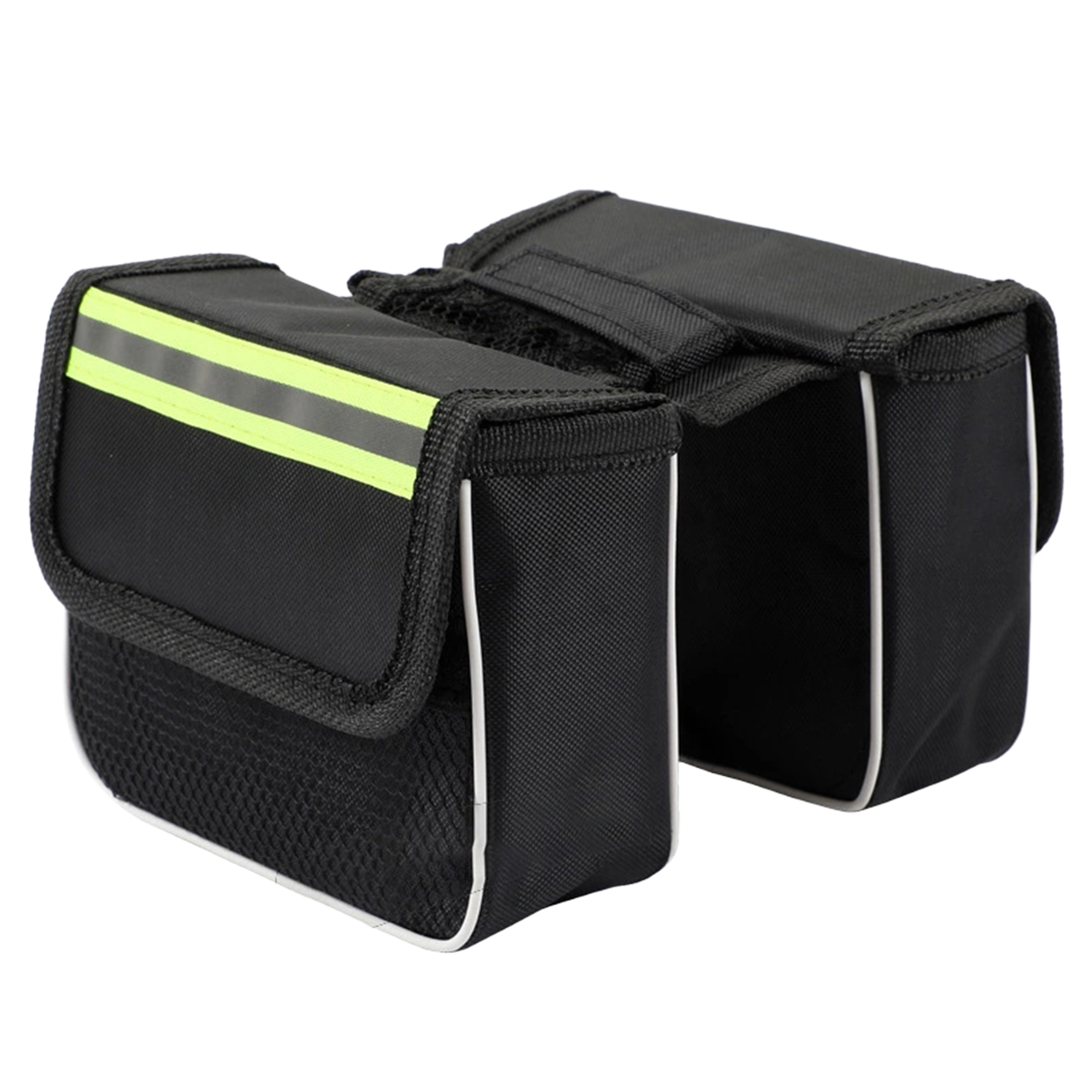 Hard Shell Bike Top Tube Bag, 3-in-1 Easy Install Large Capacity Bicycle Saddle Bag.