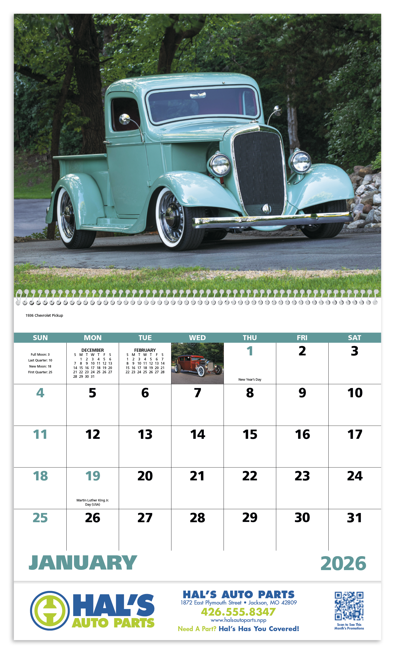 Good Value™ Street Rods - Spiral Calendar 60