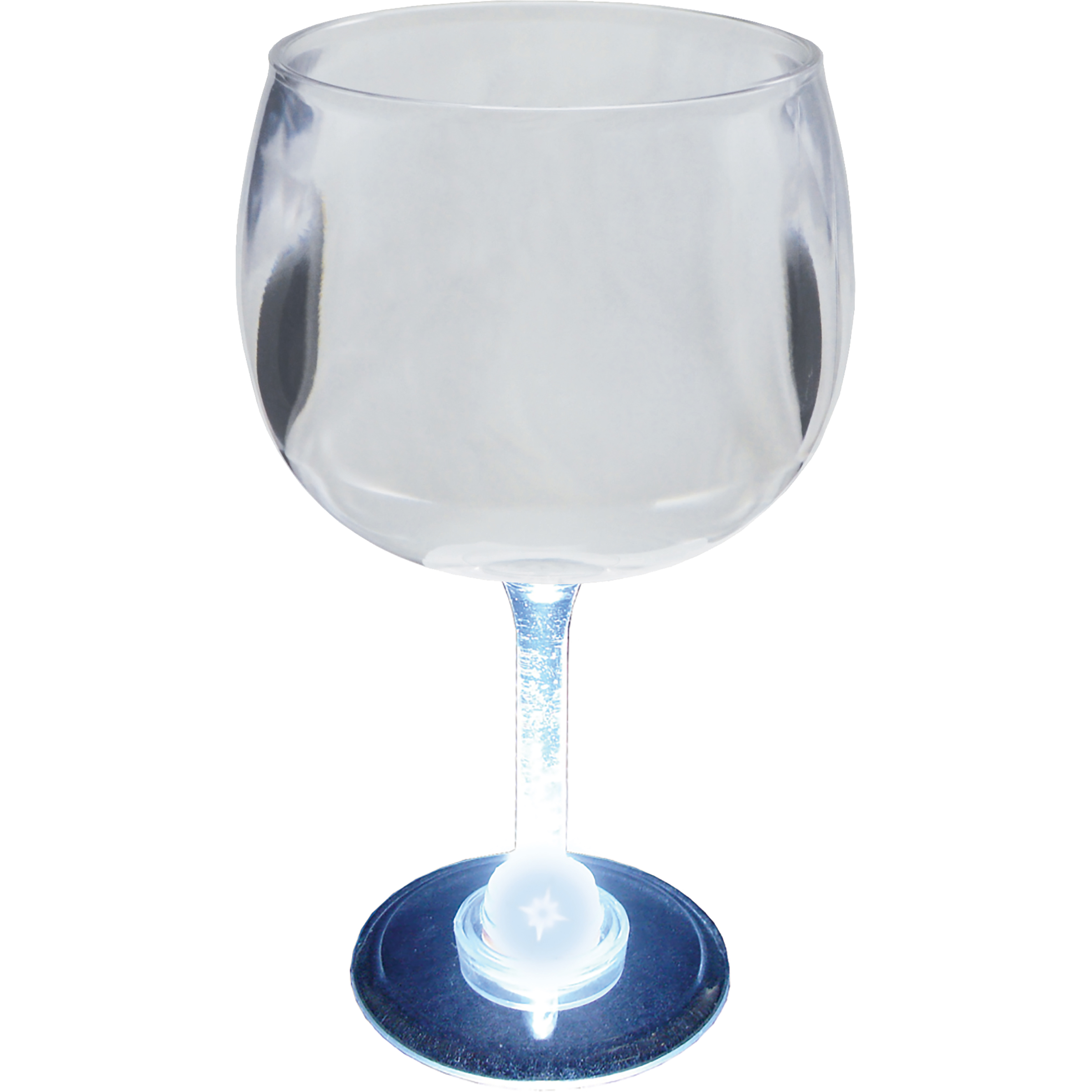 12oz Light Up Standard Stem Plastic Wine Goblet 18