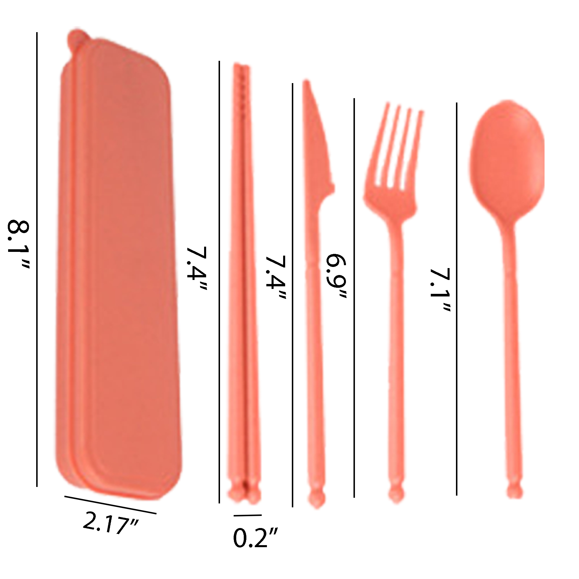 4-Piece Fork/Knife/Spoon Set ?C Wheat Straw 4
