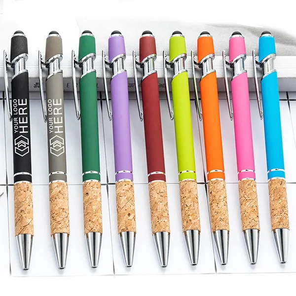 Custom Cork Stylus Metal Pen 3