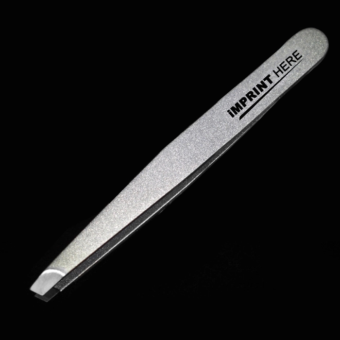 Matte Silver Slant Tweezer 1