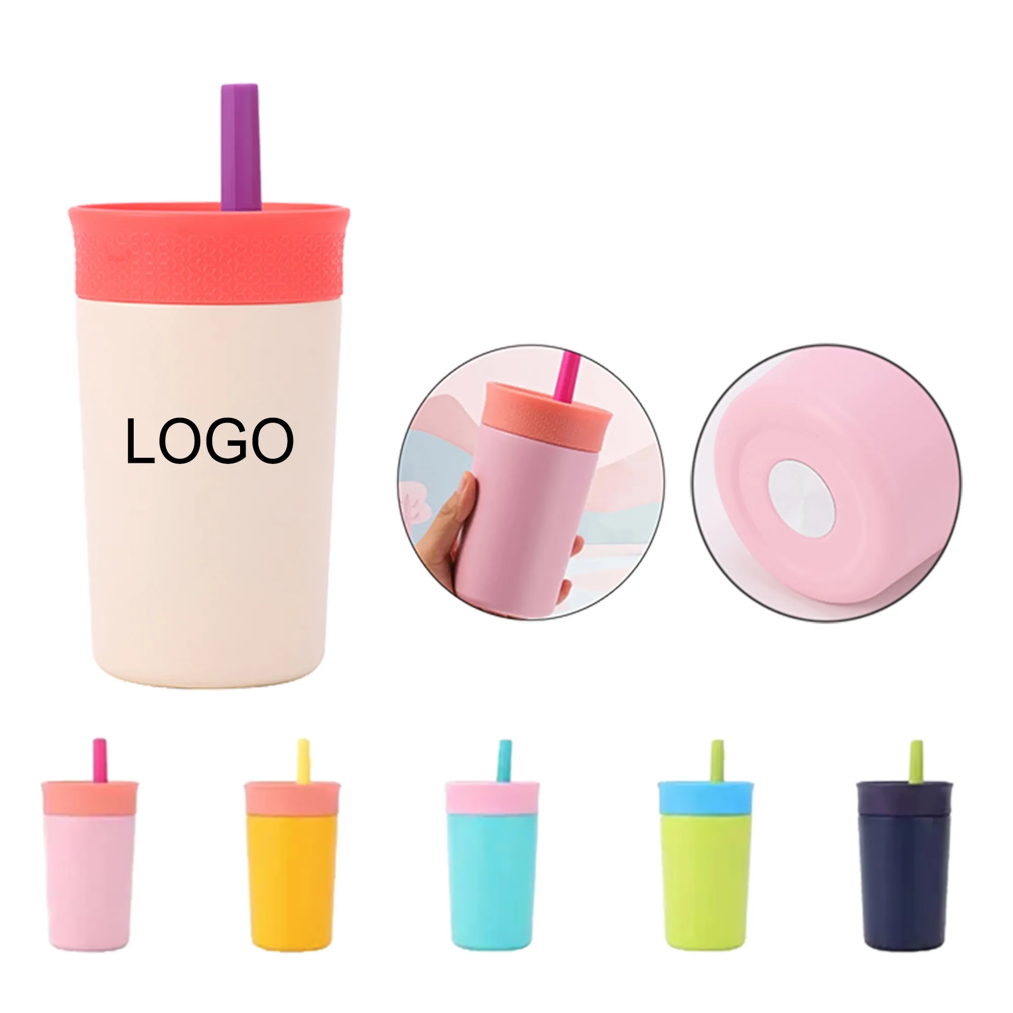 12oz Portable Stainless Steel Water Bottle With Straw 2
