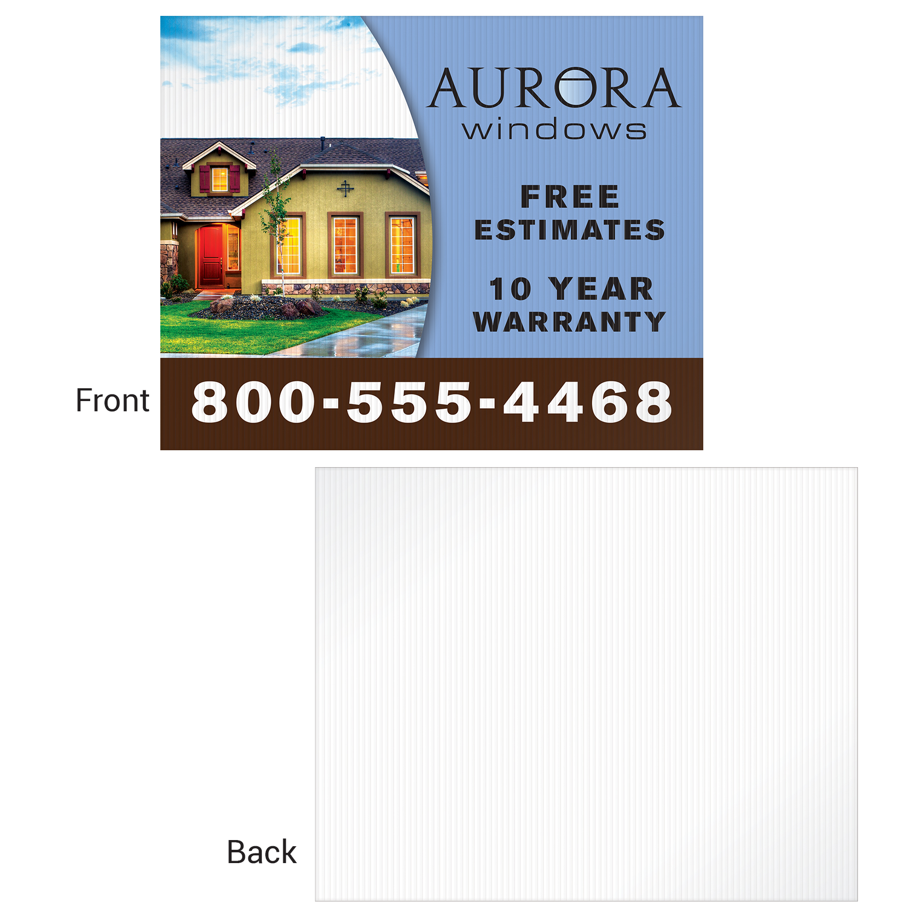 Large Corrugated Yard Sign - Full Color - 1 Side 10