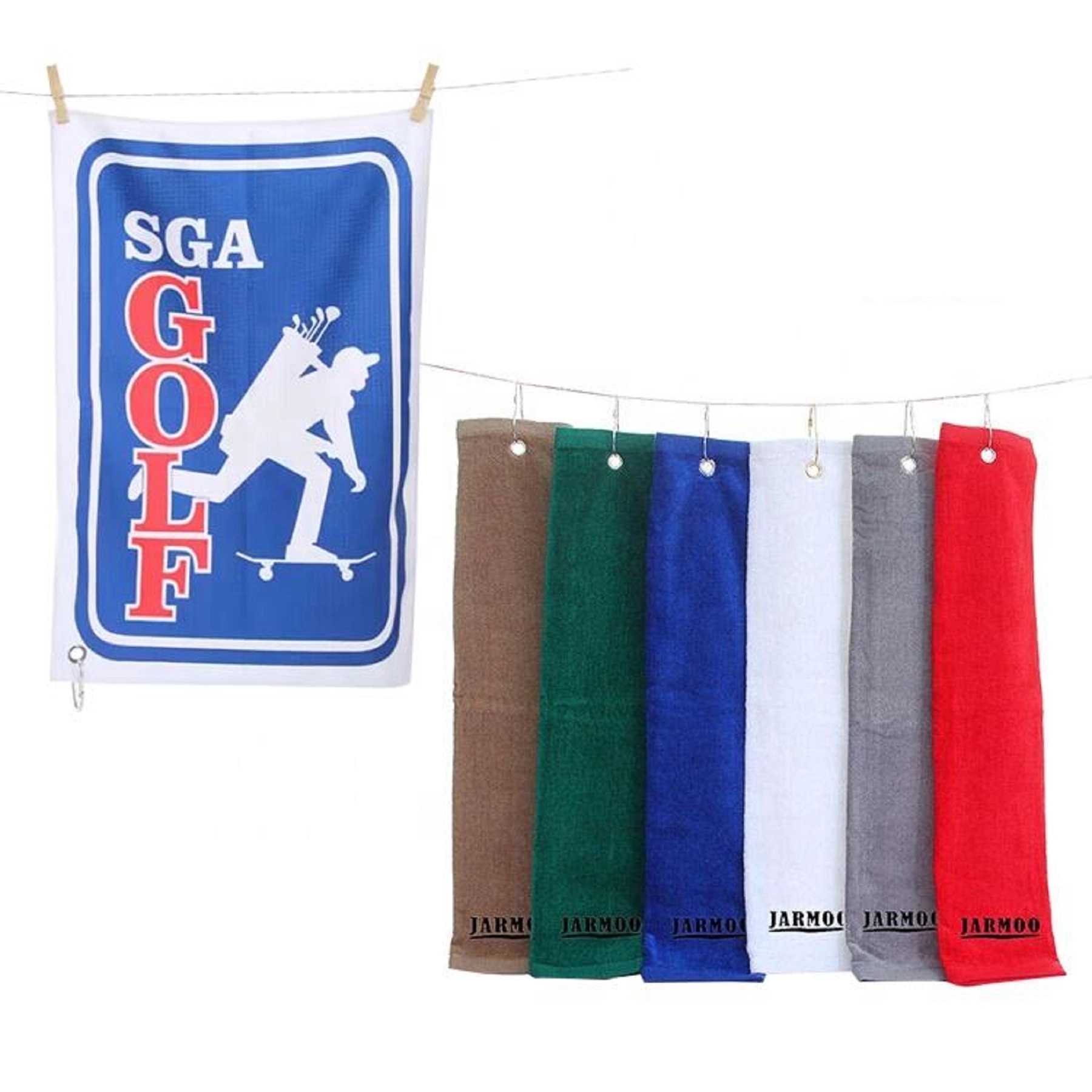 Full Color Print Golf Blanket with Clip 5