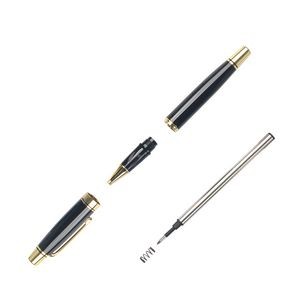 Black Metallic Retractable Cap Ballpoint Pens 8