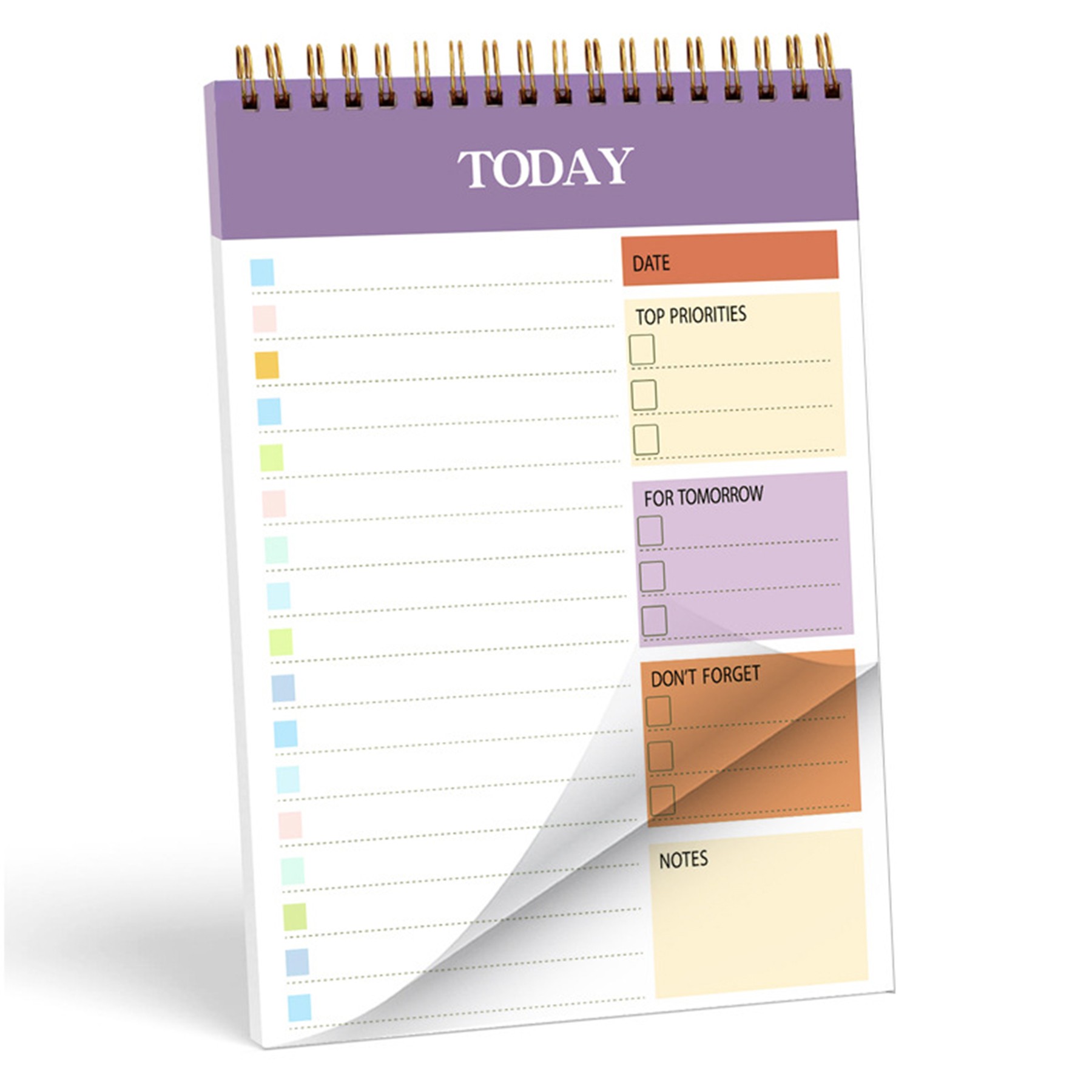 Planner Schedule Time Management Sticky Notes Coil Book 5
