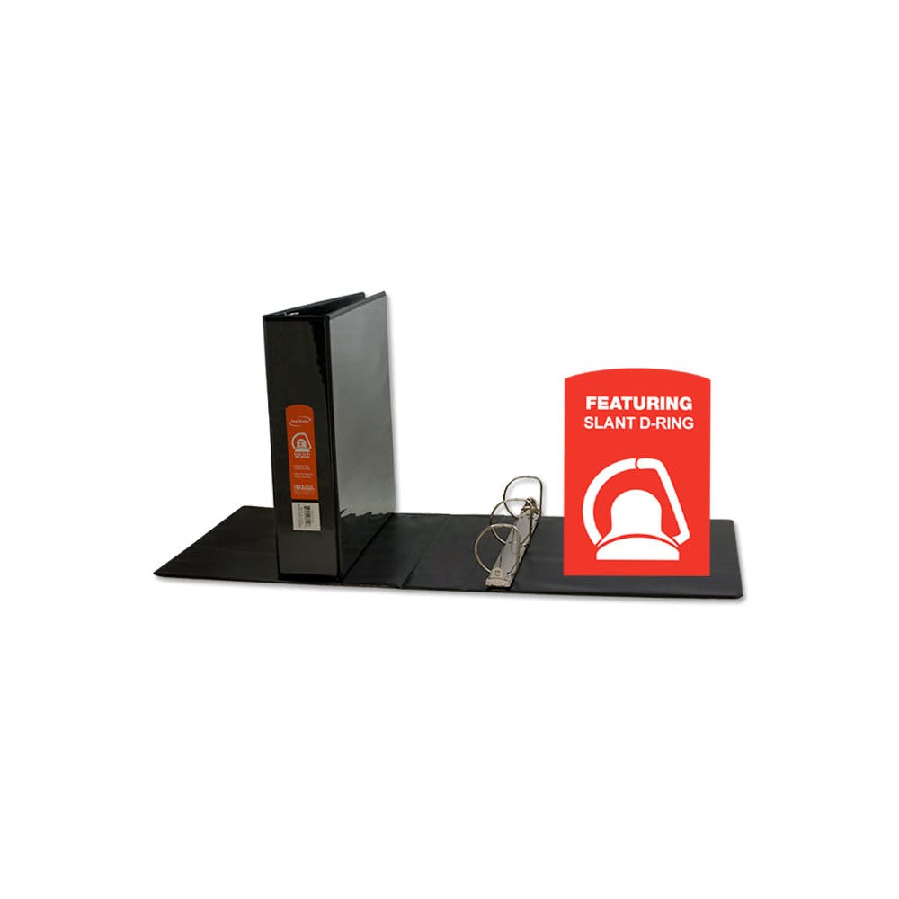 2" Slant-D Ring View Binders - Black 2 Pockets 1