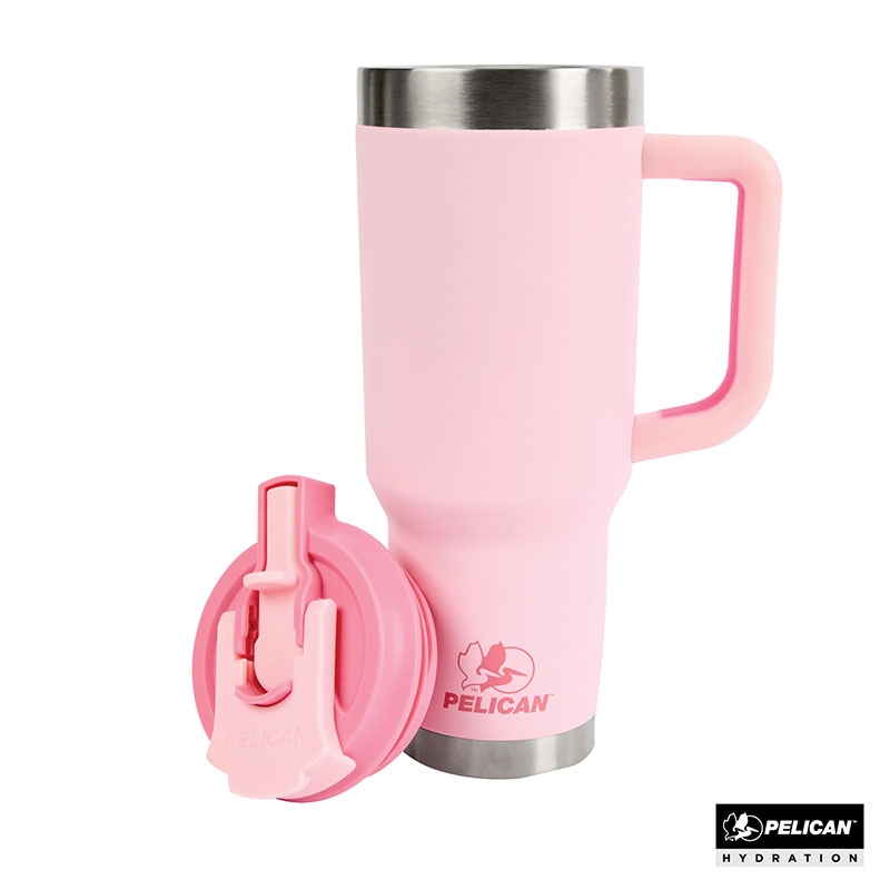 Pelican Porter™ Dual 40 oz. Dual Lid, Recycled Double Wall Stainless Steel Travel Tumbler 37