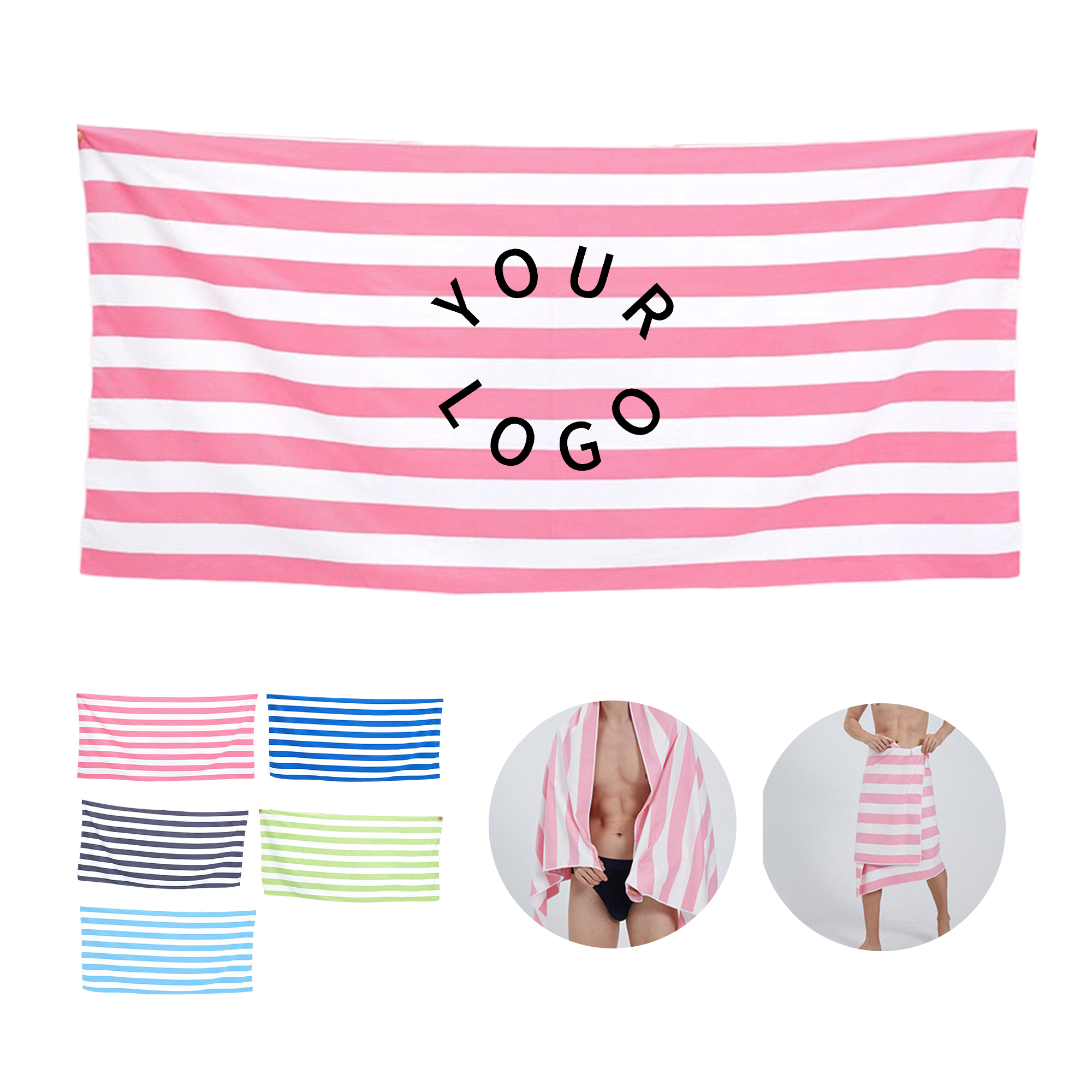 Polyester Microfiber Beach Towel 60 x 30" With Full Color Printing 3
