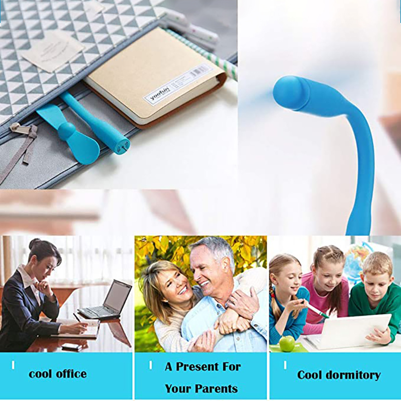 Portable USB Fan w/Flexible Arm 16