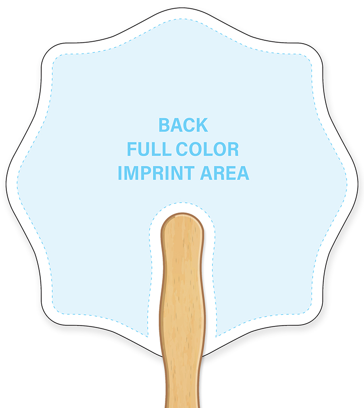 HAND FANS - Full Color, Fire Badge Shaped Hand Fan 3