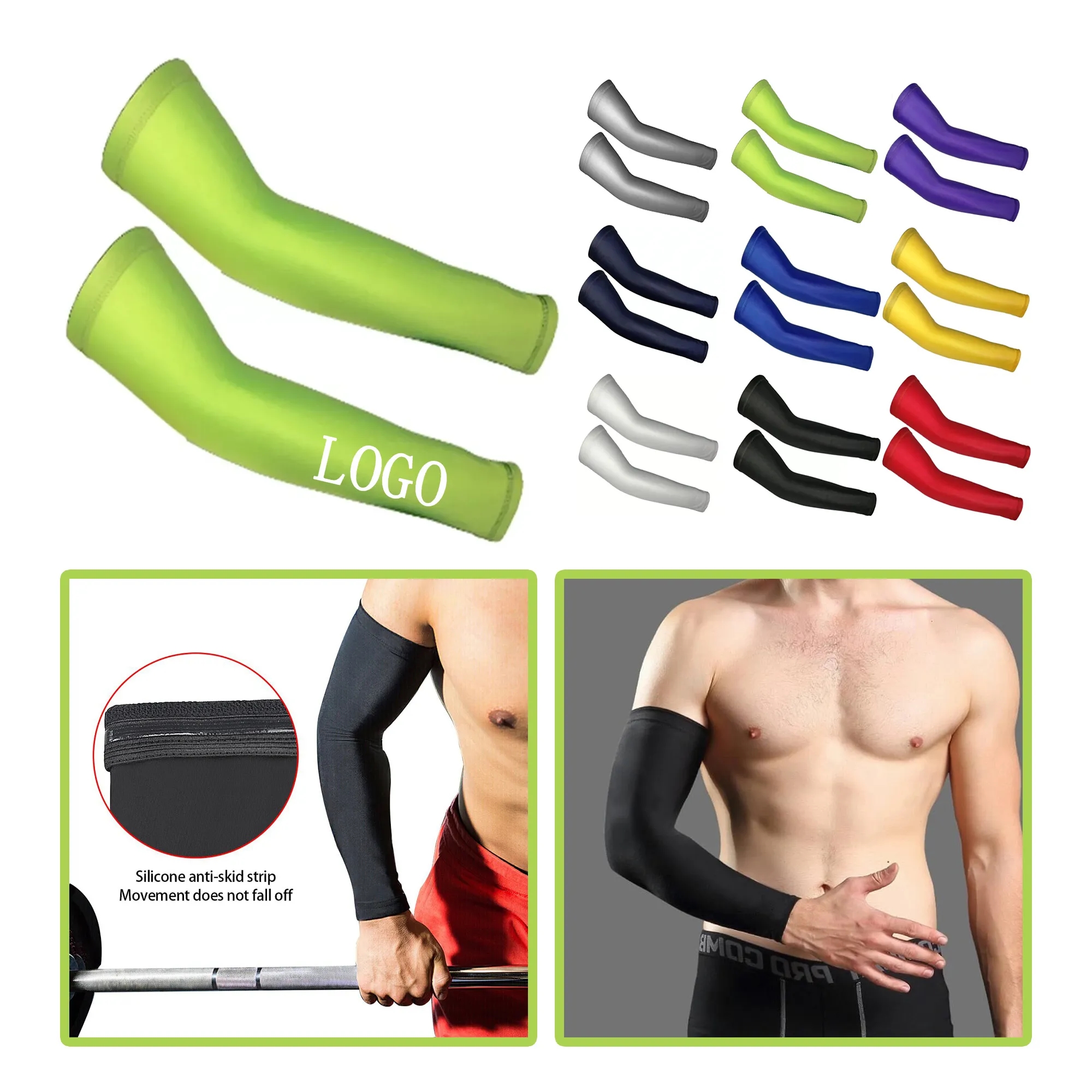 Anti-Slip Silicone Outdoor Ice Silk Cycling Sleeves 4