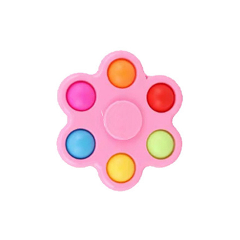 Six Bubble Flower Fidget Push Pop Spinner 3