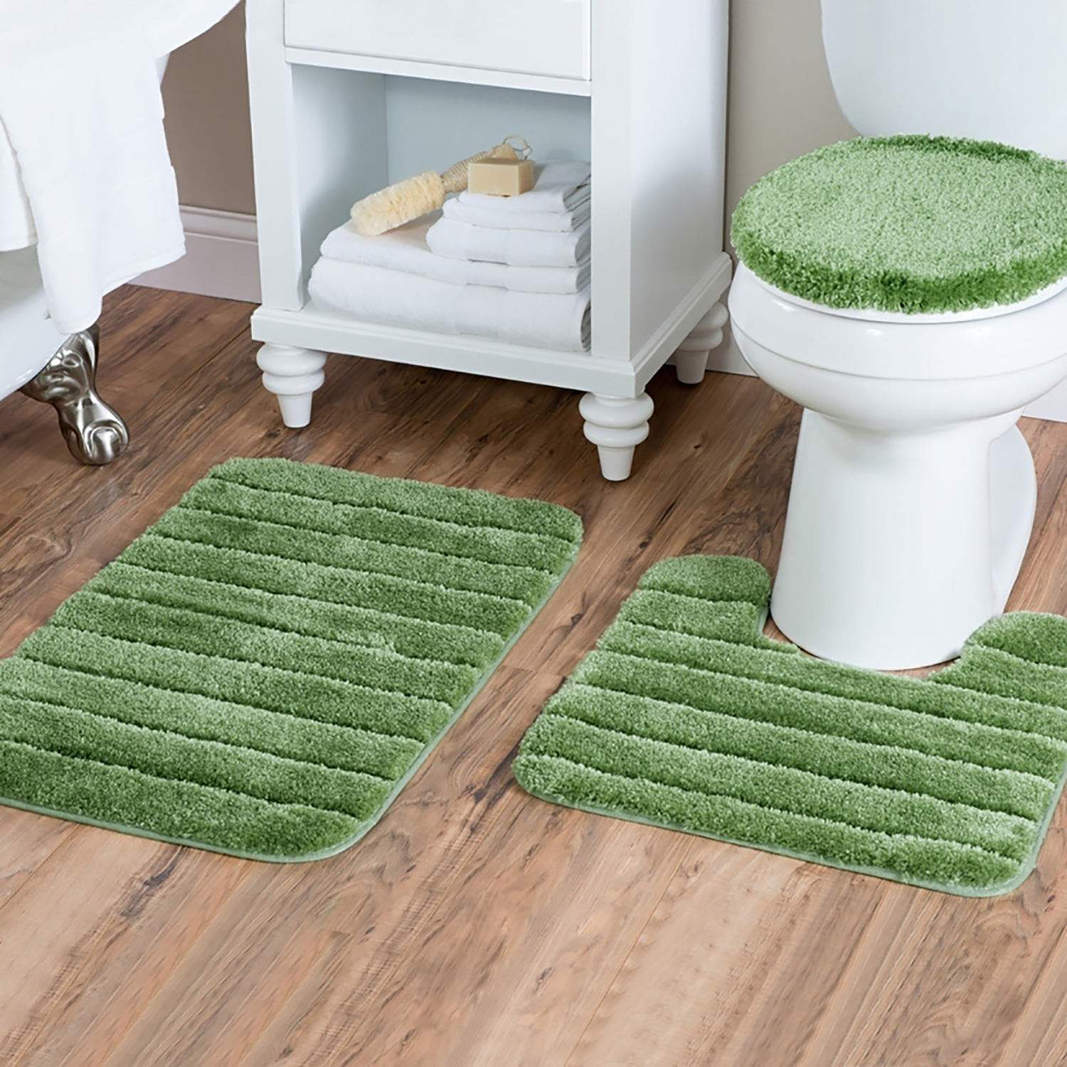 3 Piece Bathroom Rug Set Bath Mats 6