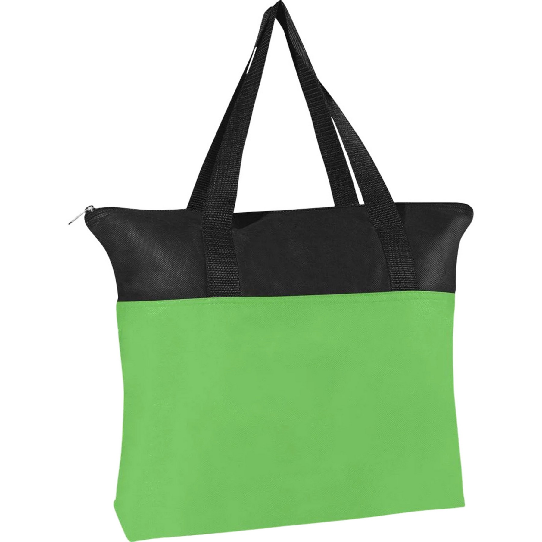 Custom Two-Tone Non-Woven Zippered Tote Bags 2
