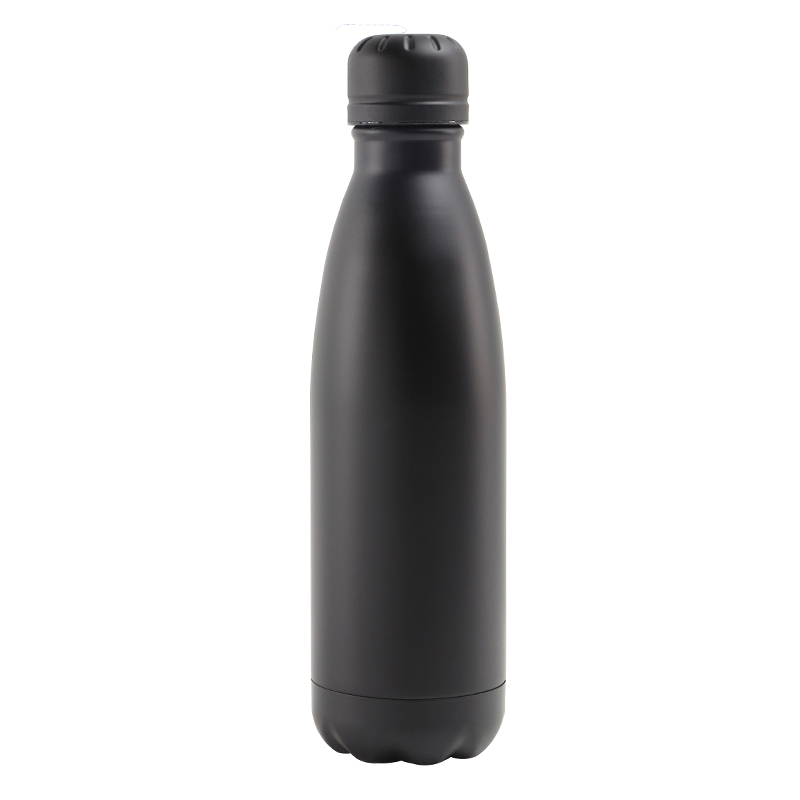 17 Oz. Atlantis Double Wall Stainless Steel Vacuum Insulated Bottle (Black)