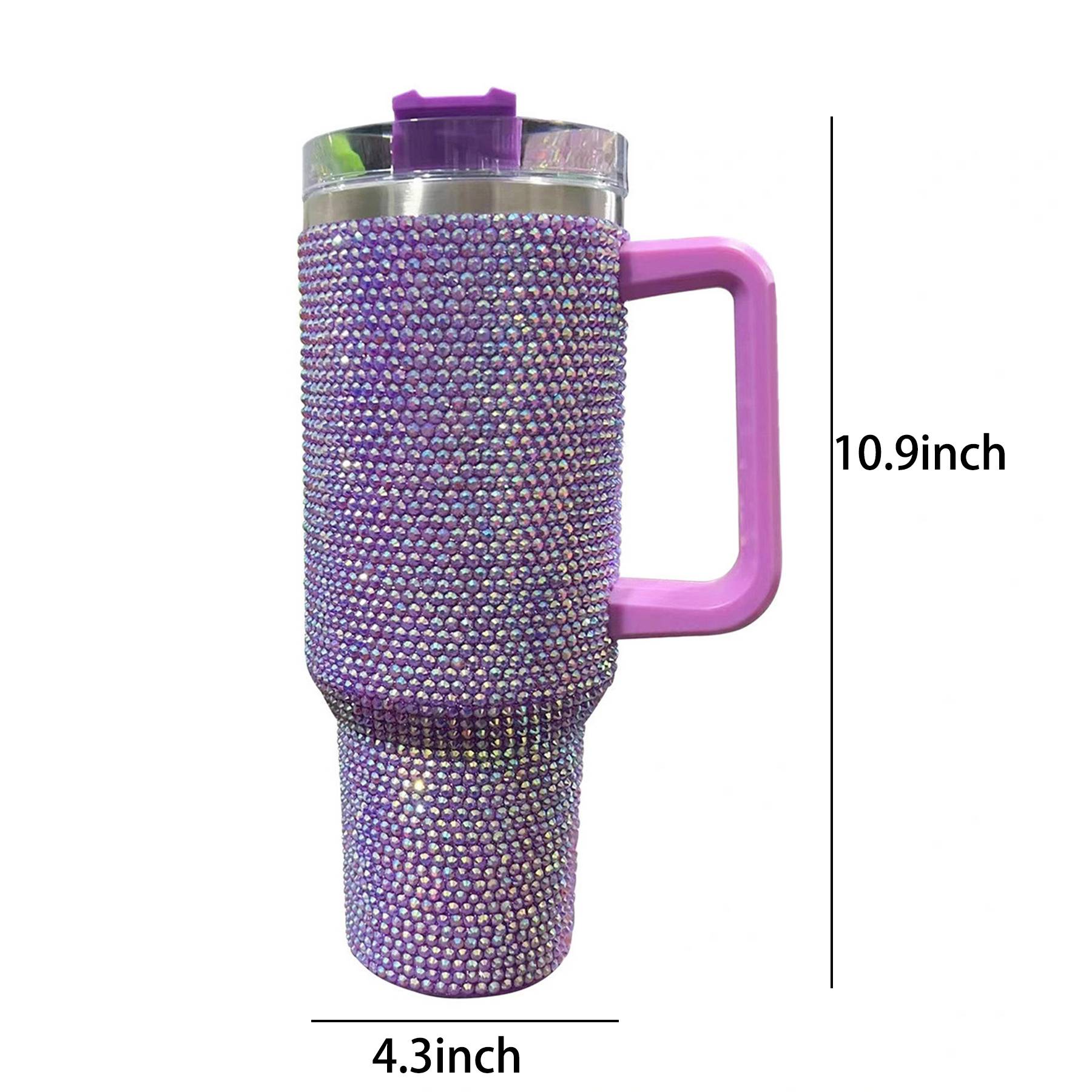 40oz diamond-set thermos w/ handle 4