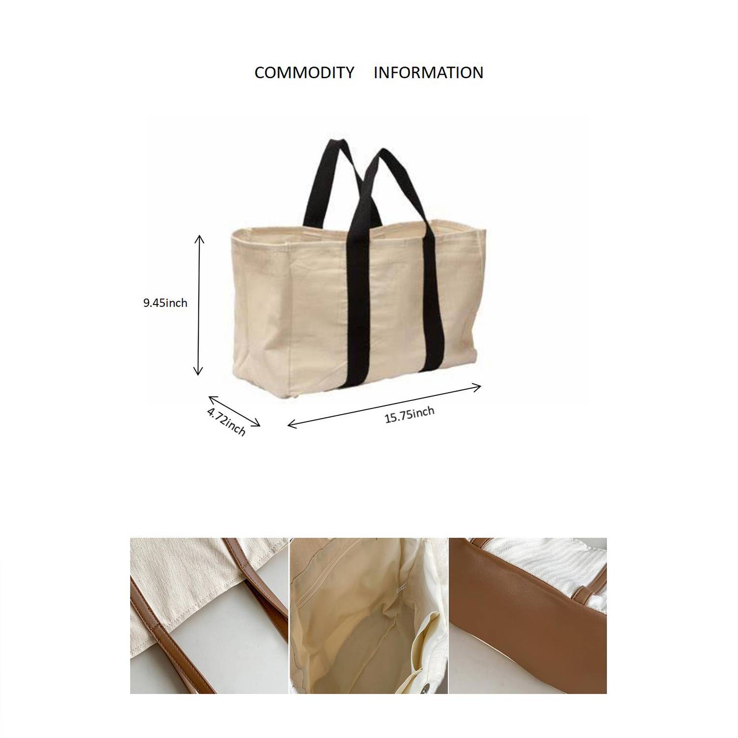 Hand-Held Canvas Bag, custom tote bag with logo imprint 5