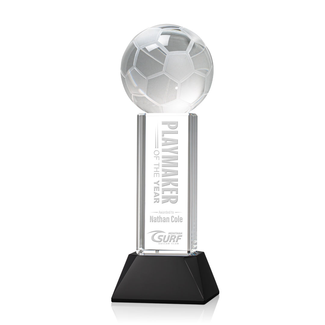 Soccer Ball Award on Stowe Base - Black 9