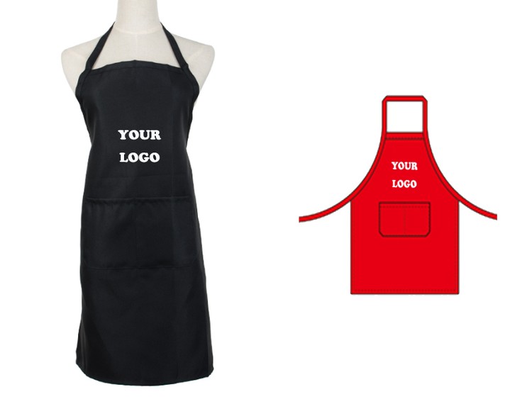 Long Polyester Bib Apron-2 Pkts 2