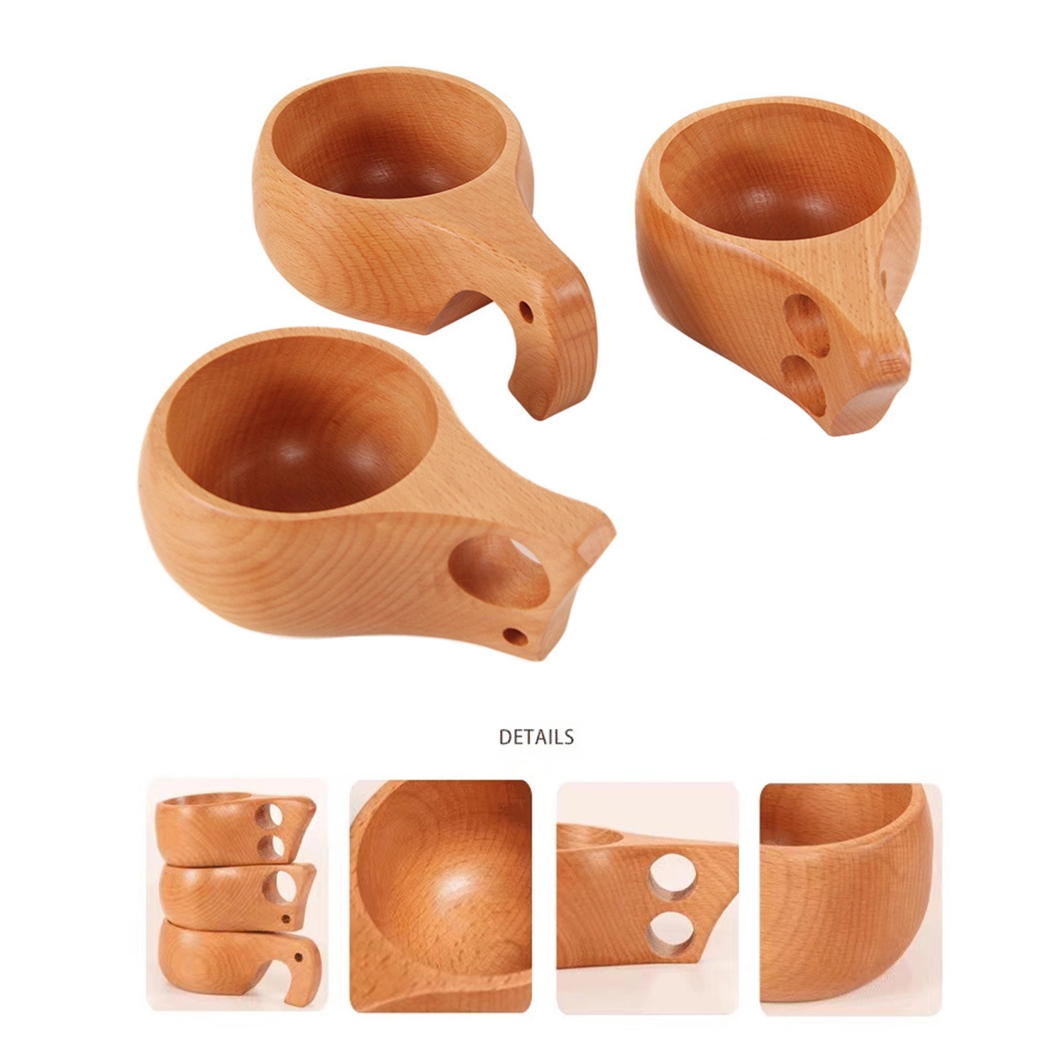 5.41 Oz Portable Wood Coffee Mug 1