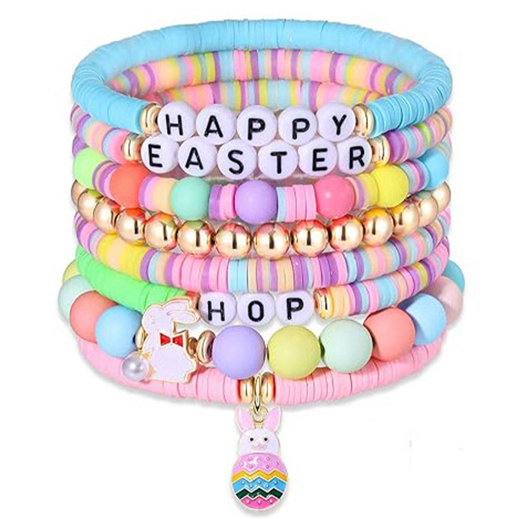 Acrylic Plastic Macaron resurrection rabbit bracelet 3