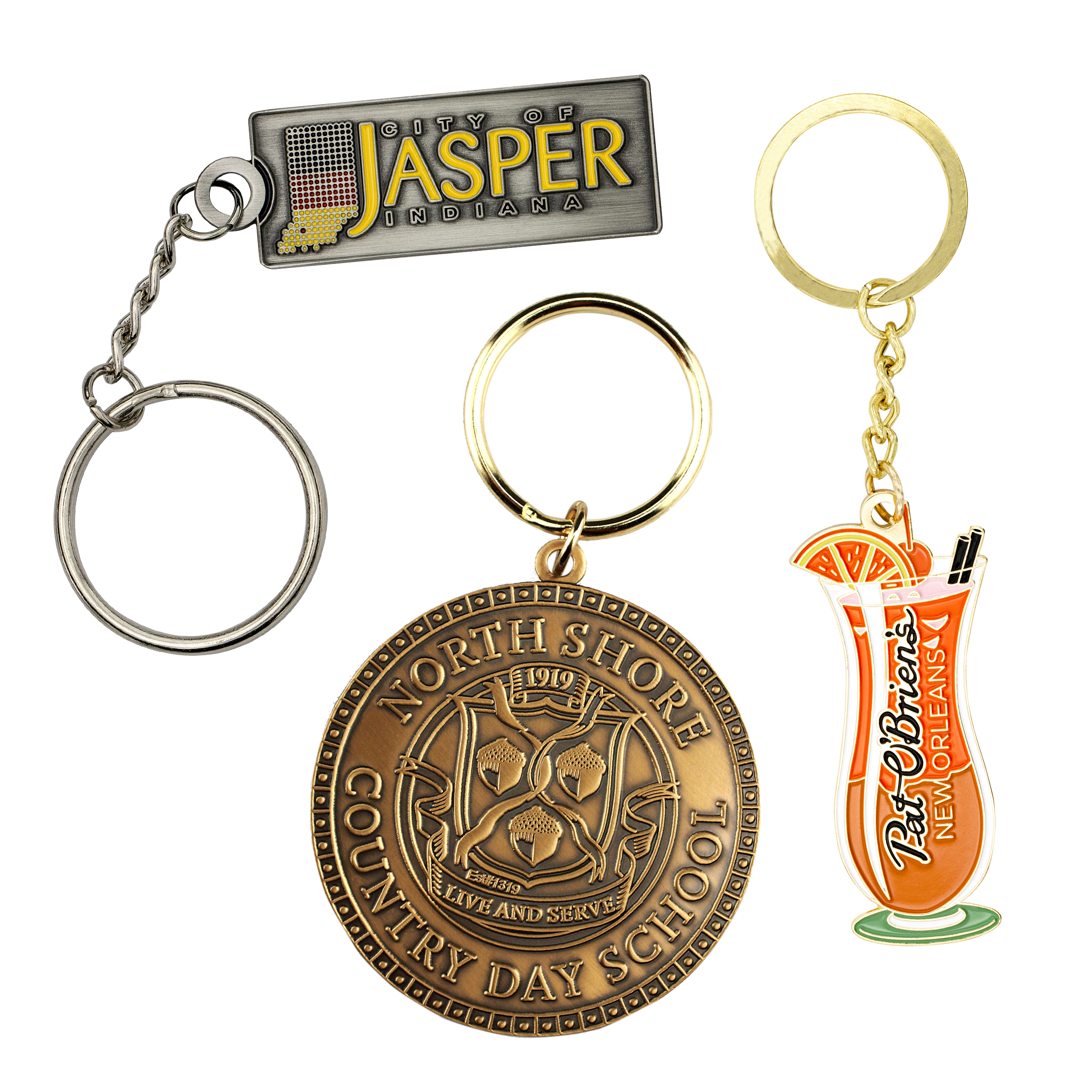 Custom Keytag Die Struck Brass (1-3/4") 4