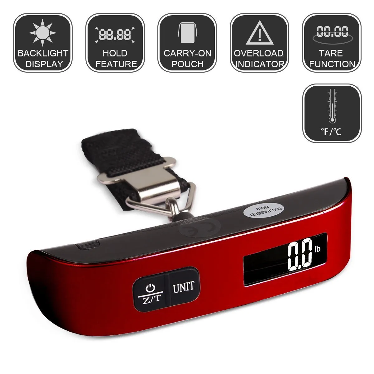 50KG Portable Digital Handging Travel Luggage Baggage Scale 5