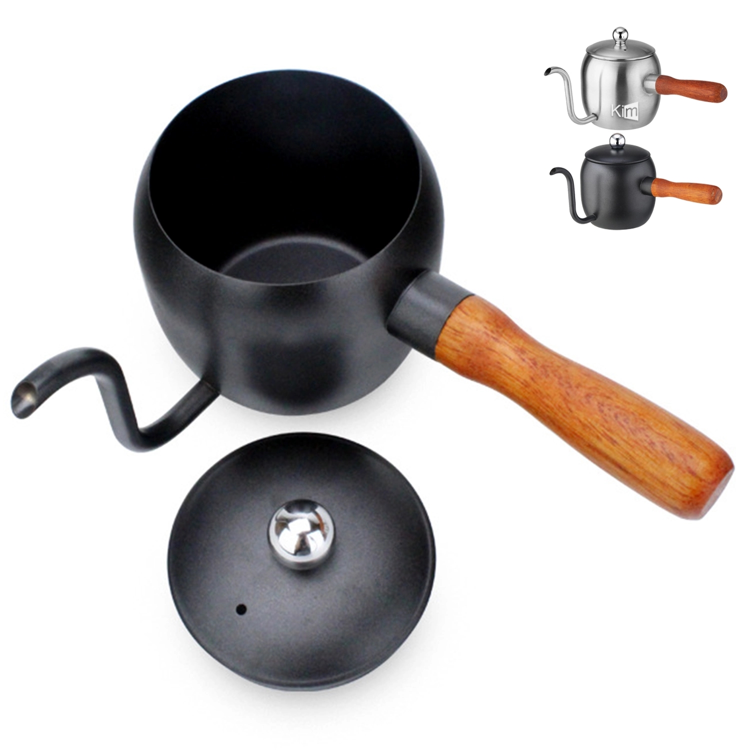 Wooden Handle Coffee Pot 2