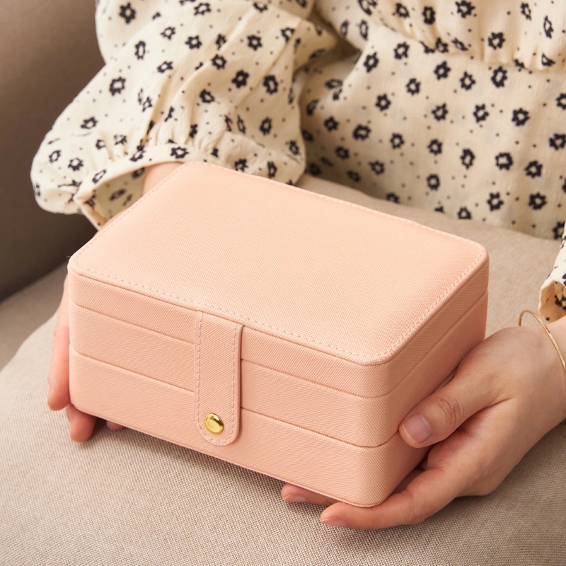 Custom PU Leather Multi-Layer Jewelry Organizer Storage Box 15