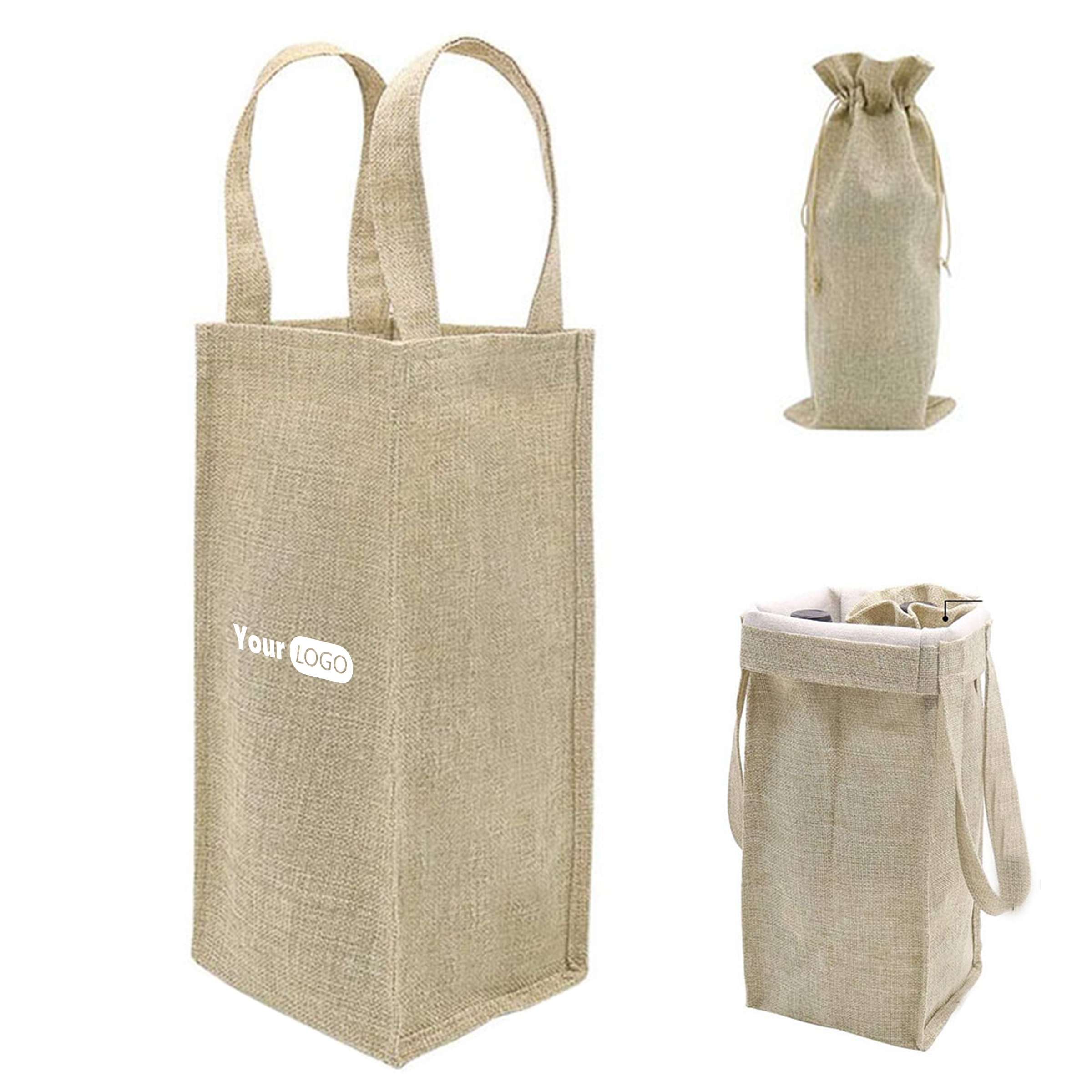 Jute Gift Wine Bag 2