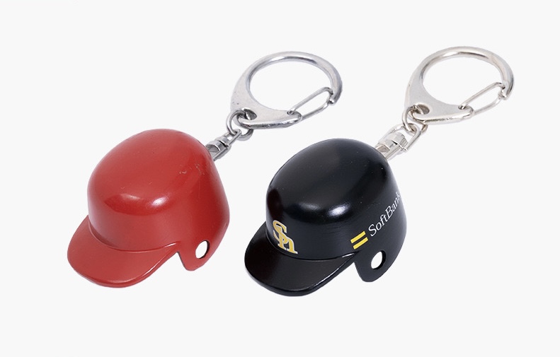 Mini Baseball Helmet Keychain 2