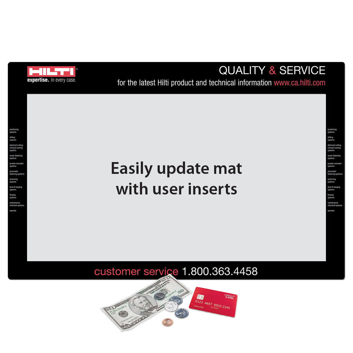 Frame-It Flex Barely There Ultra Thin Window Counter Mat-17"x26"x.020"