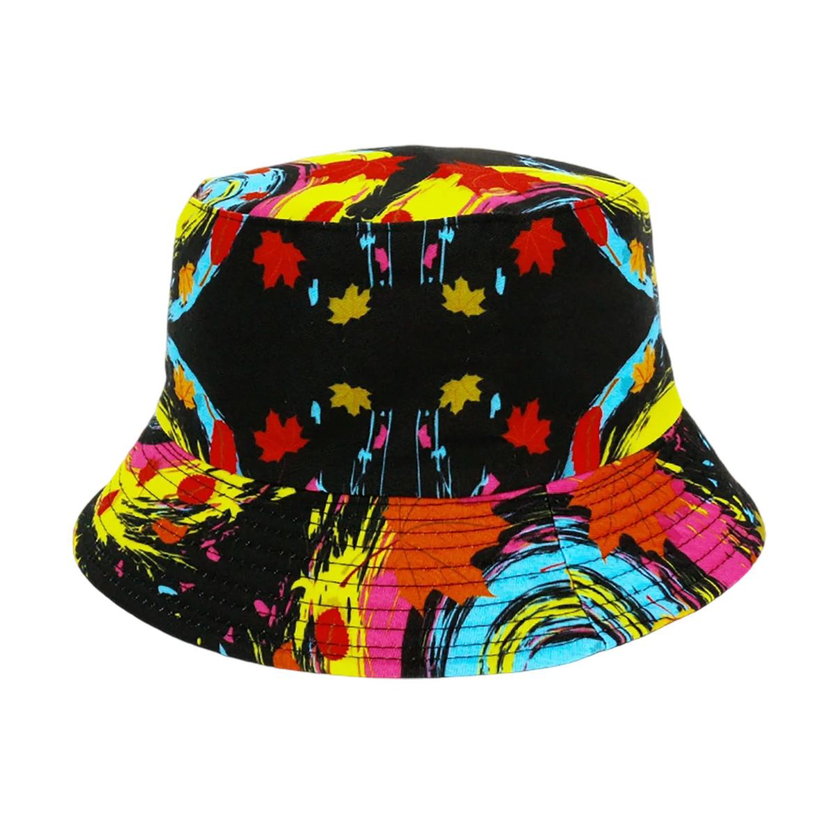 Plastic Tie Dye Hat with Foldable Double Sided Design 7
