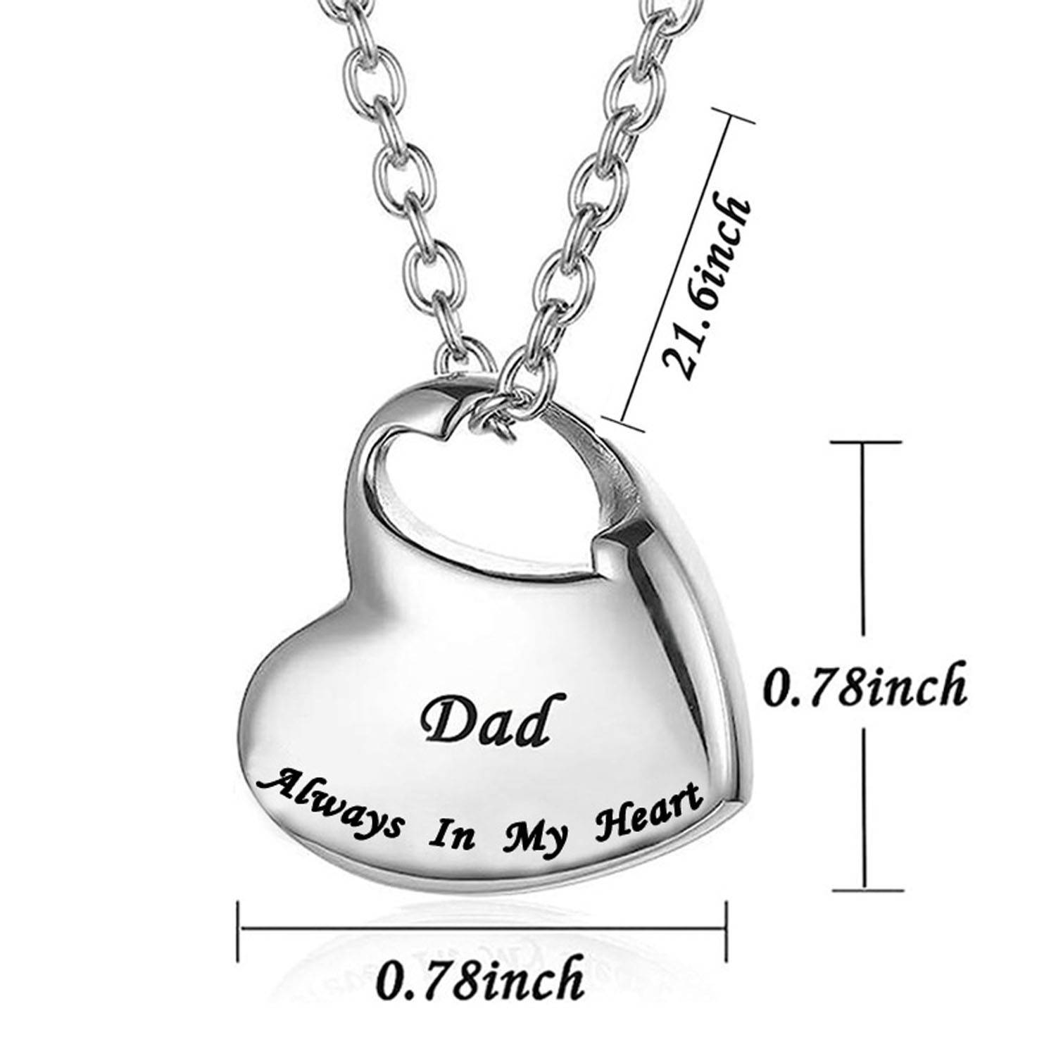 Captive heart -shaped ashes rippling necklace 2