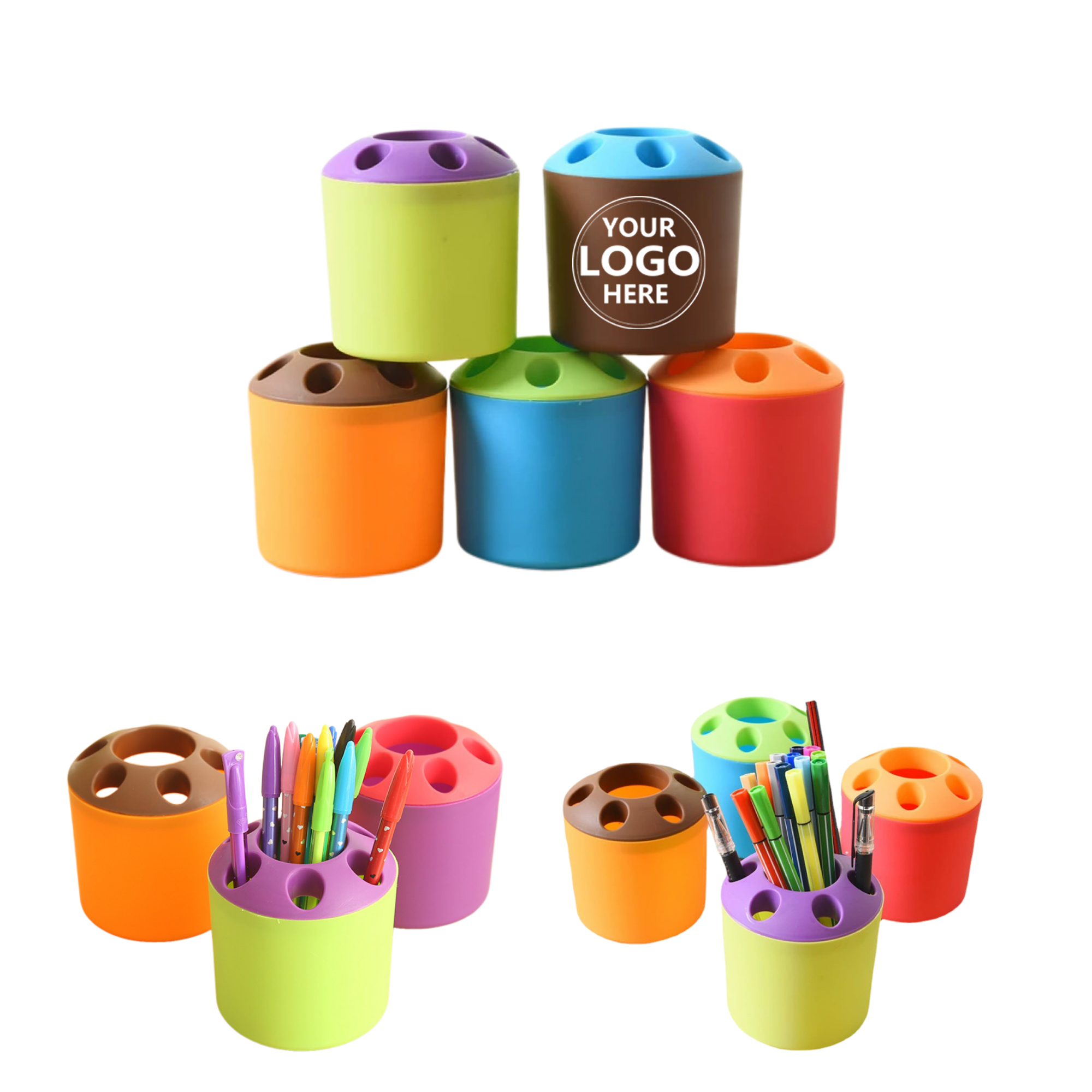 Plastic Toothbrush Holder Pen Container 2