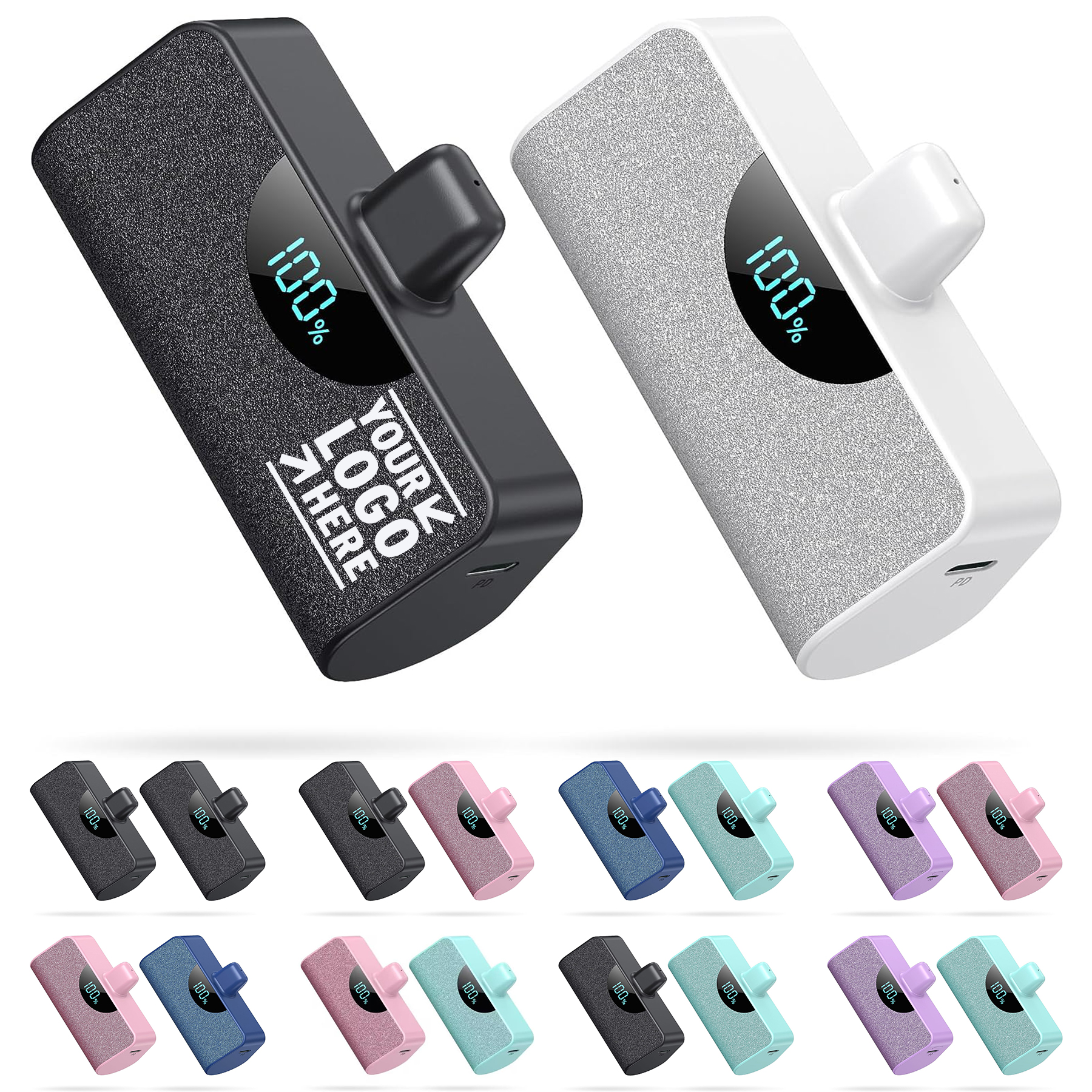 LCD Display Battery Pack Small 5200mAh Portable Compact PD Fast Charging Power Ban Charger 1
