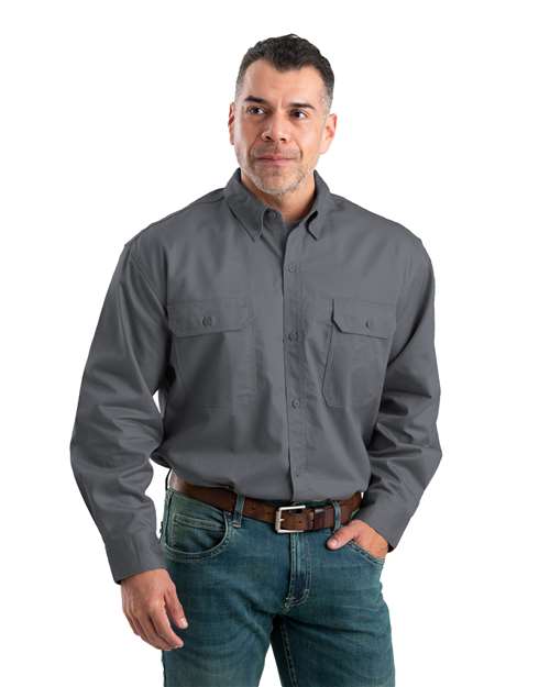 Men's Utility Lightweight Canvas Woven Dress Shirt - SH21 3