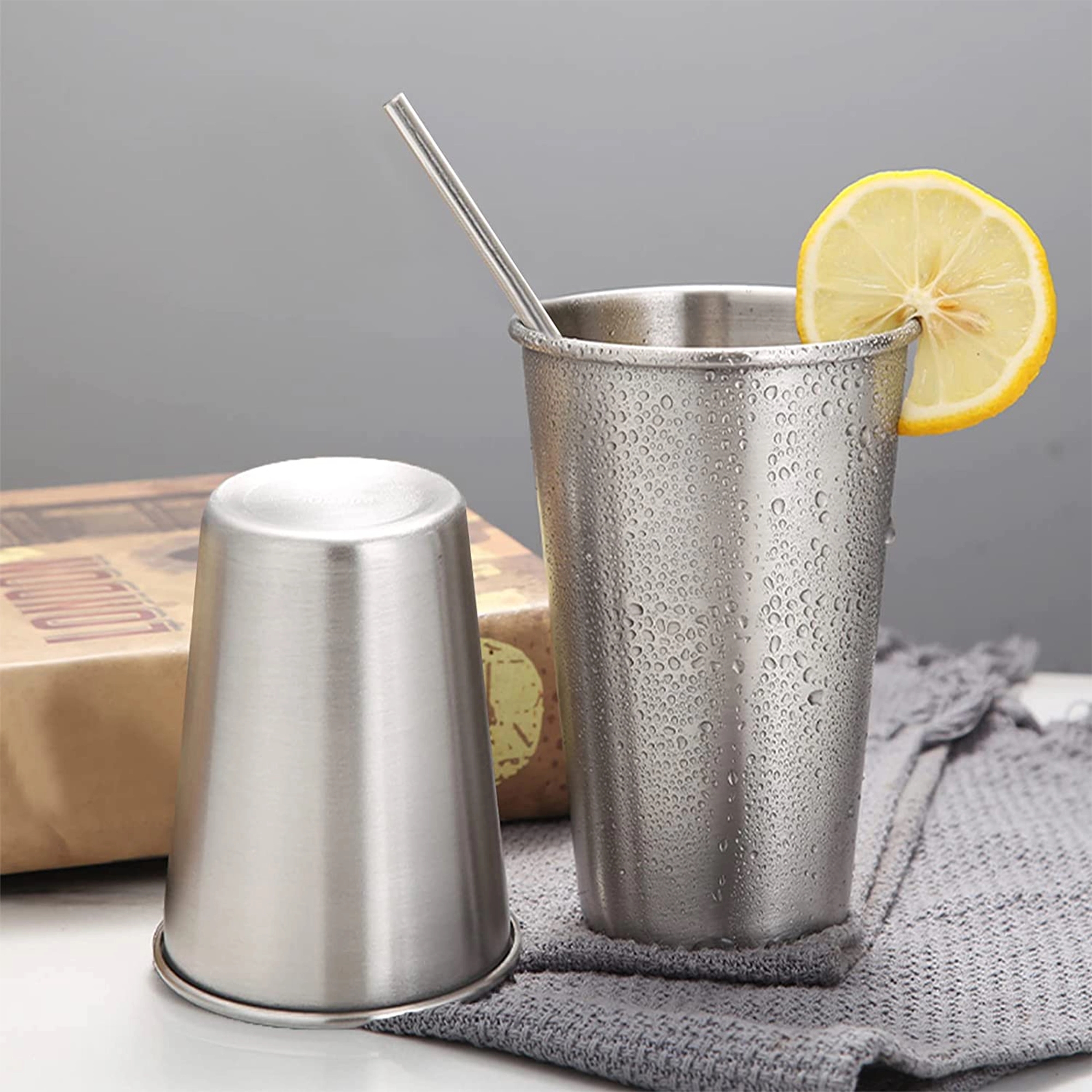 Stainless Steel Pint Cup 16 Oz Single Wall Mug