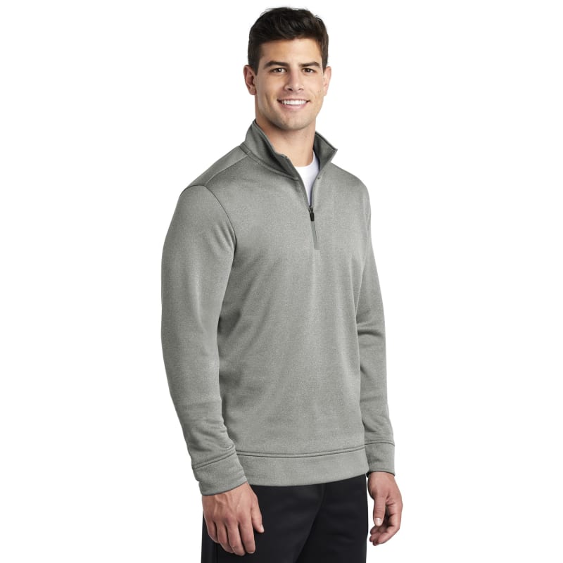 Sport-Tek PosiCharge Sport-Wick Heather Fleece 1/4-Zip Pullover., custom hoodie or sweatshirt with logo imprint 14