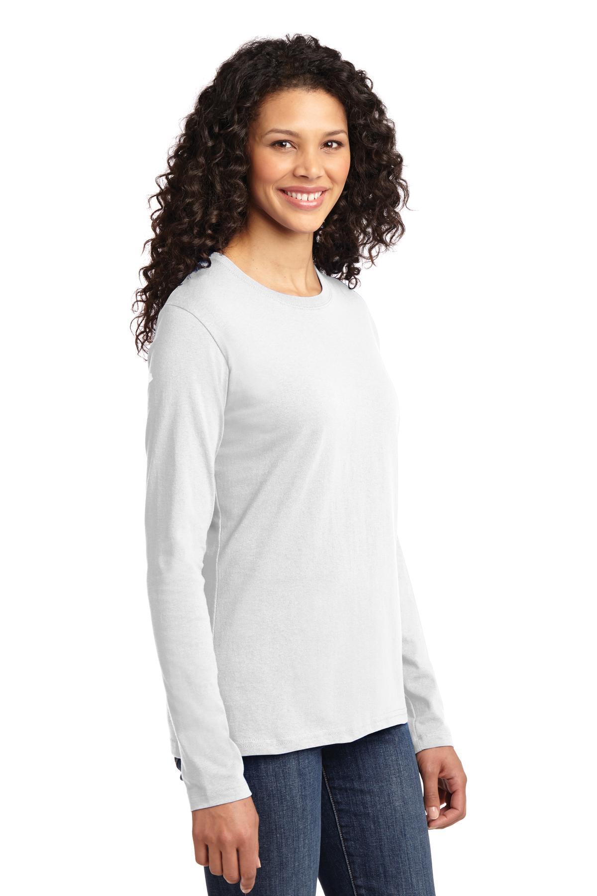 Port & Co Women's Long Sleeve Core Cotton Tee. LPC54LS 87