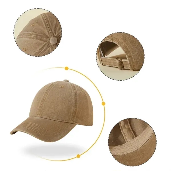 Vintage Pigment Dyed Dad Cap with Relaxed Fit Baseball Hat 14